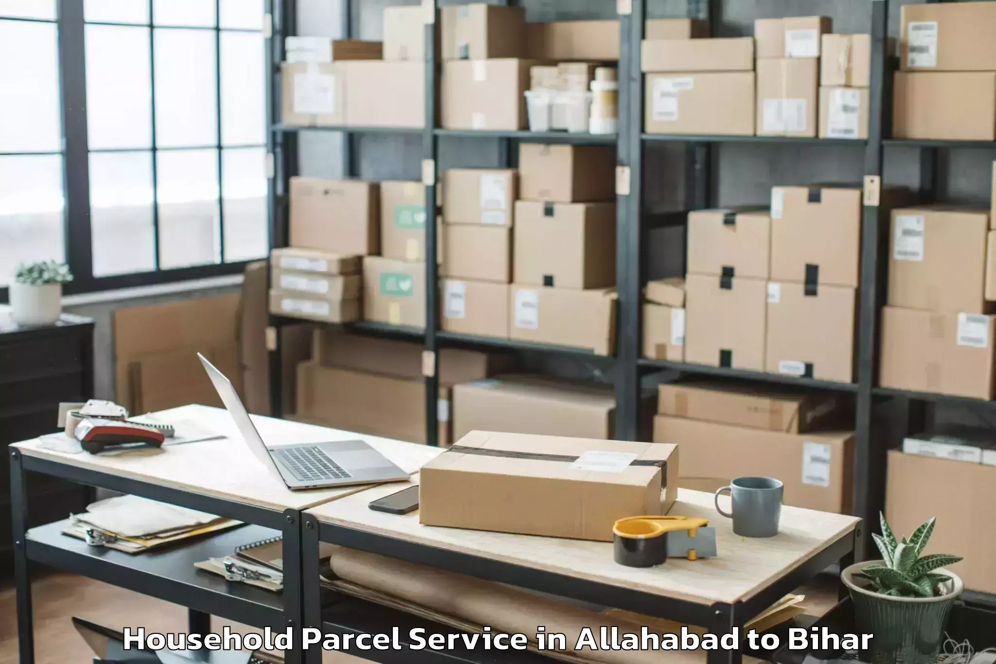 Top Allahabad to Harsidhi Pakariya Household Parcel Available